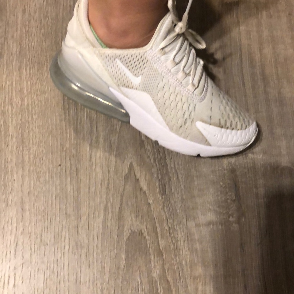 Youth white Nike air shoes